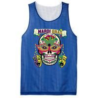 Mardi Gras Skull Cool Gift New Orleans Beads Masks Gift Mesh Reversible Basketball Jersey Tank