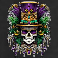 Mardi Gras Sugar Skull Party Adult Drive Performance Visor