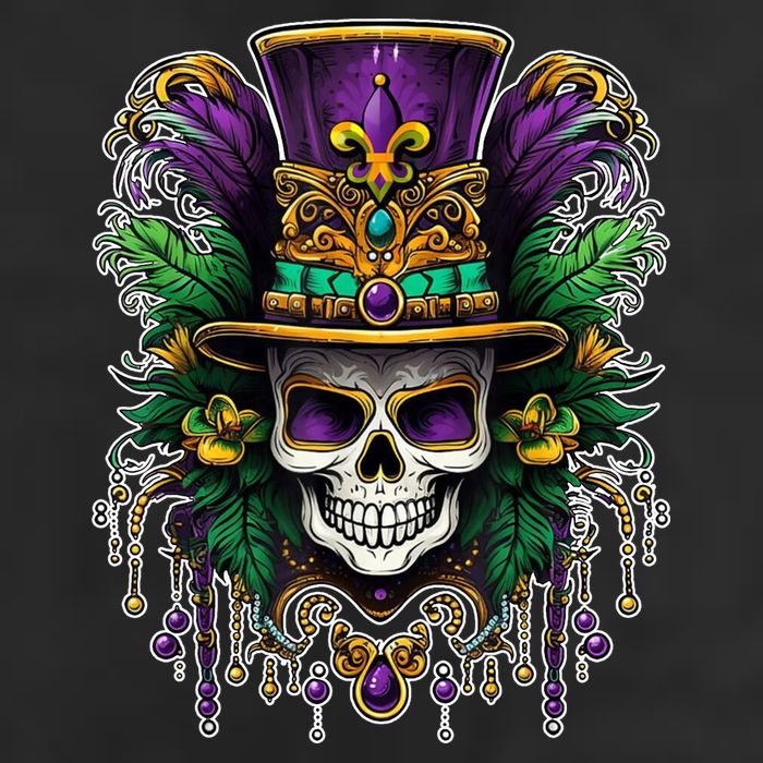 Mardi Gras Sugar Skull Party Adult Drive Performance Visor