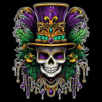 Mardi Gras Sugar Skull Party 16 in Basic Backpack