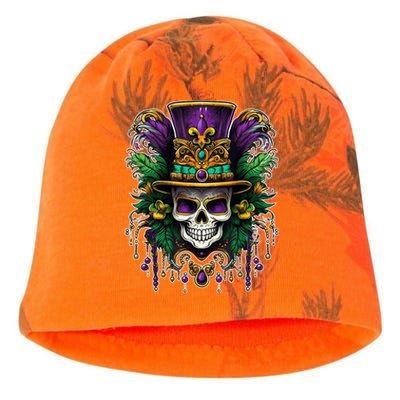 Mardi Gras Sugar Skull Party Kati - Camo Knit Beanie