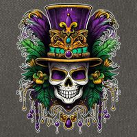 Mardi Gras Sugar Skull Party Cotton Canvas Backpack