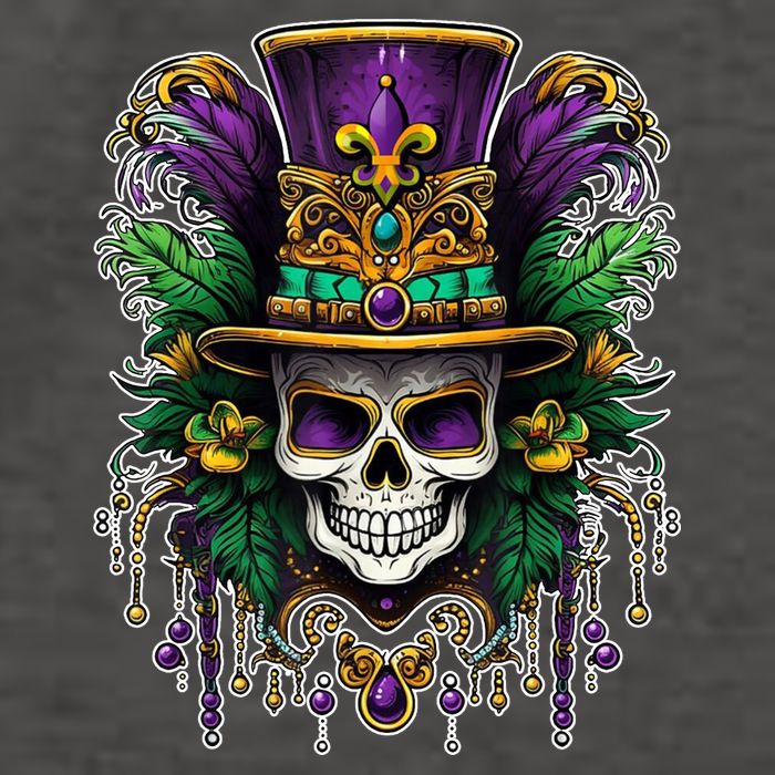 Mardi Gras Sugar Skull Party Vector Backpack