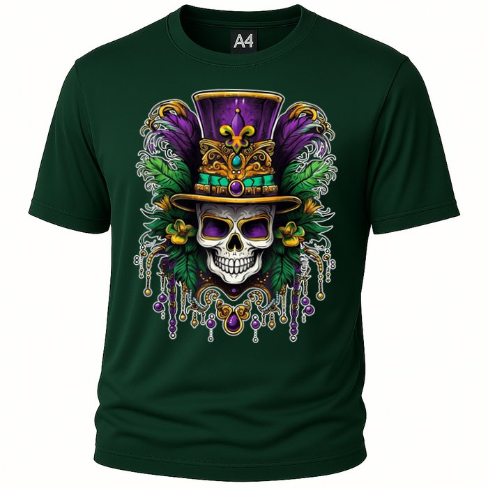 Mardi Gras Sugar Skull Party Cooling Performance Crew T-Shirt