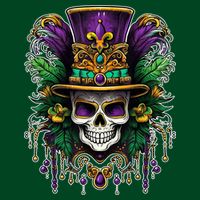 Mardi Gras Sugar Skull Party Cooling Performance Crew T-Shirt
