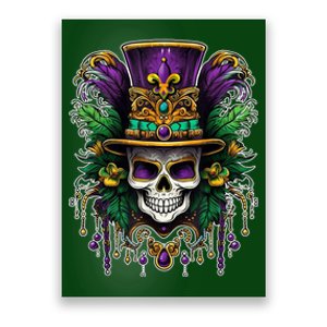 Mardi Gras Sugar Skull Party Poster