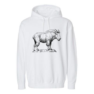 Mountain Goat Simple Mountain At Amazon ’S Clothing Store Garment-Dyed Fleece Hoodie