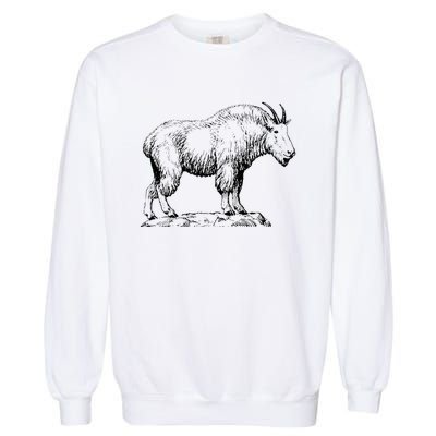 Mountain Goat Simple Mountain At Amazon ’S Clothing Store Garment-Dyed Sweatshirt