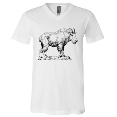 Mountain Goat Simple Mountain At Amazon ’S Clothing Store V-Neck T-Shirt