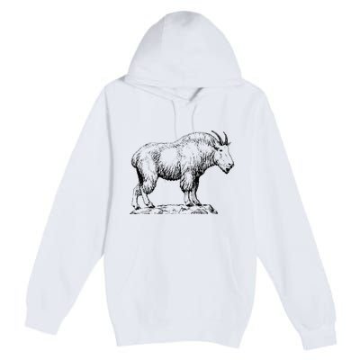 Mountain Goat Simple Mountain At Amazon ’S Clothing Store Premium Pullover Hoodie