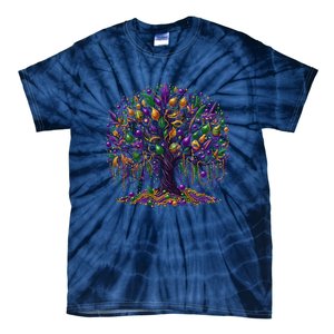 Mardi Gras Tree Beads New Orleans 2025 Festival Bead Tie-Dye T-Shirt