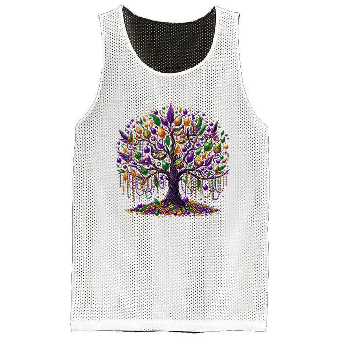 Mardi Gras Tree Beads New Orleans 2025 Festival Bead Mesh Reversible Basketball Jersey Tank