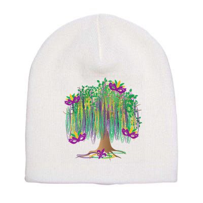 Mardi Gras Tree Beads New Orleans 2025 Festival Bead Short Acrylic Beanie