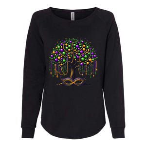 Mardi Gras Tree Beads New Orleans 2025 Festival Bead Womens California Wash Sweatshirt