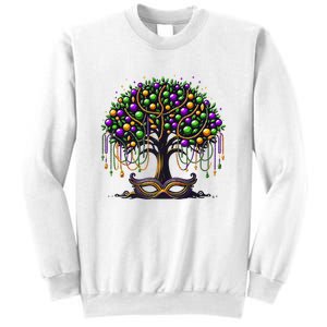 Mardi Gras Tree Beads New Orleans 2025 Festival Bead Sweatshirt