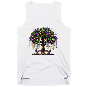 Mardi Gras Tree Beads New Orleans 2025 Festival Bead Tank Top