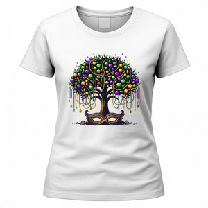 Mardi Gras Tree Beads New Orleans 2025 Festival Bead Women's T-Shirt