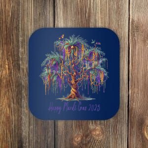 Mardi Gras Tree Beads New Orleans 2025 Festival Bead Coaster