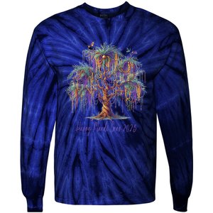 Mardi Gras Tree Beads New Orleans 2025 Festival Bead Tie-Dye Long Sleeve Shirt