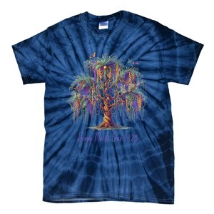 Mardi Gras Tree Beads New Orleans 2025 Festival Bead Tie-Dye T-Shirt