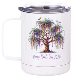 Mardi Gras Tree Beads New Orleans 2025 Festival Bead 12 oz Stainless Steel Tumbler Cup