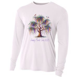 Mardi Gras Tree Beads New Orleans 2025 Festival Bead Cooling Performance Long Sleeve Crew