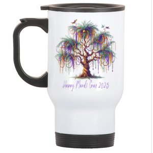 Mardi Gras Tree Beads New Orleans 2025 Festival Bead Stainless Steel Travel Mug