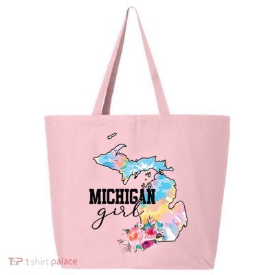 Michigan Girl Tie Dye State Michigan Lovers 25L Jumbo Tote