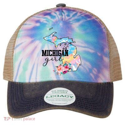 Michigan Girl Tie Dye State Michigan Lovers Legacy Tie Dye Trucker Hat