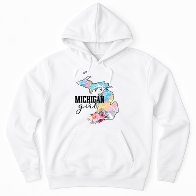 Michigan Girl Tie Dye State Michigan Lovers Hoodie