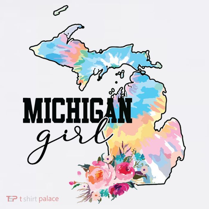 Michigan Girl Tie Dye State Michigan Lovers Tall T-Shirt