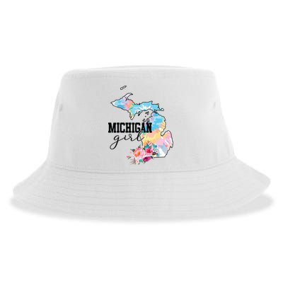 Michigan Girl Tie Dye State Michigan Lovers Sustainable Bucket Hat