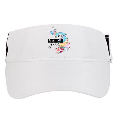 Michigan Girl Tie Dye State Michigan Lovers Adult Drive Performance Visor