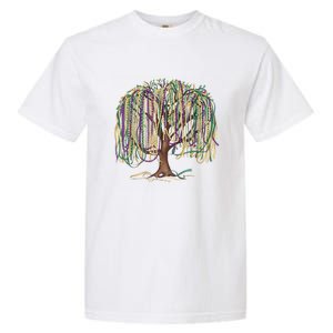 Mardi Gras Tree Beads New Orleans 2025 Festival Bead Tree Garment-Dyed Heavyweight T-Shirt