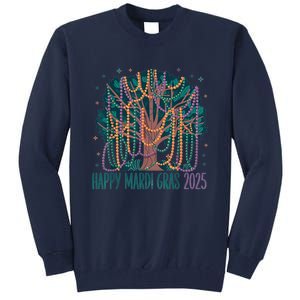 Mardi Gras Tree Beads New Orleans 2025 Festival Bead Tree Tall Sweatshirt