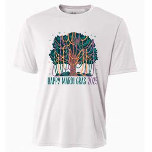 Mardi Gras Tree Beads New Orleans 2025 Festival Bead Tree Cooling Performance Crew T-Shirt