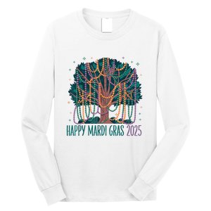 Mardi Gras Tree Beads New Orleans 2025 Festival Bead Tree Long Sleeve Shirt