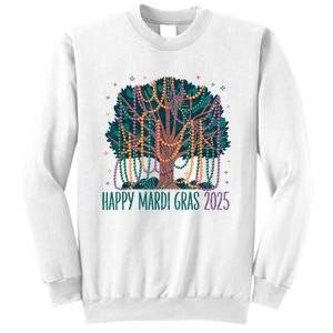 Mardi Gras Tree Beads New Orleans 2025 Festival Bead Tree Sweatshirt