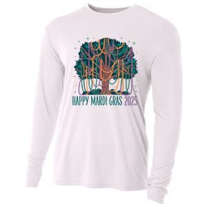 Mardi Gras Tree Beads New Orleans 2025 Festival Bead Tree Cooling Performance Long Sleeve Crew