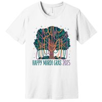 Mardi Gras Tree Beads New Orleans 2025 Festival Bead Tree Premium T-Shirt