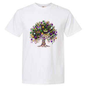 Mardi Gras Tree Beads New Orleans 2025 Festival Bead Tree Garment-Dyed Heavyweight T-Shirt