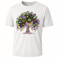 Mardi Gras Tree Beads New Orleans 2025 Festival Bead Tree Cooling Performance Crew T-Shirt