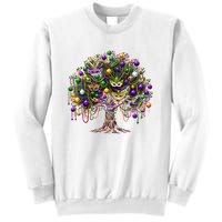 Mardi Gras Tree Beads New Orleans 2025 Festival Bead Tree Sweatshirt