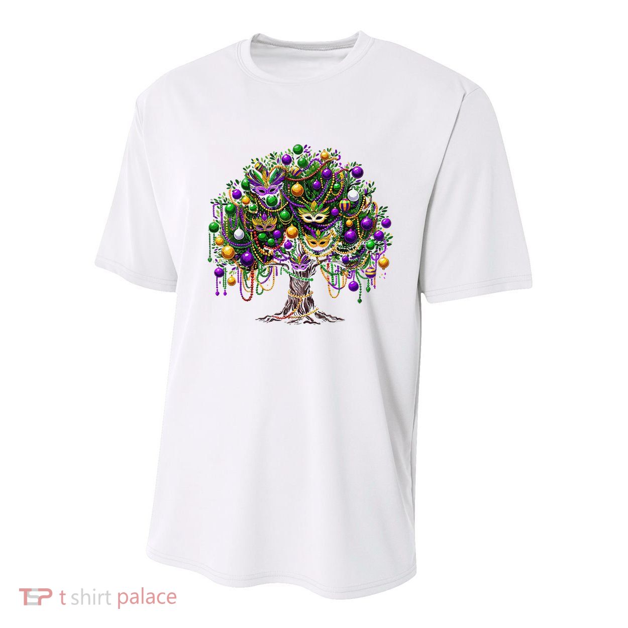 Mardi Gras Tree Beads New Orleans 2025 Festival Bead Tree Youth Performance Sprint T-Shirt