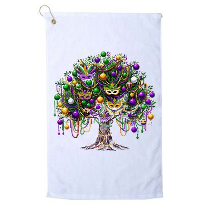Mardi Gras Tree Beads New Orleans 2025 Festival Bead Tree Golf Towel