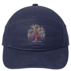 Mardi Gras Tree Beads New Orleans 2025 Festival Bead Tree 7-Panel Snapback Hat