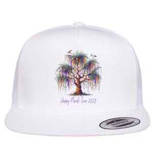 Mardi Gras Tree Beads New Orleans 2025 Festival Bead Tree Flat Bill Trucker Hat