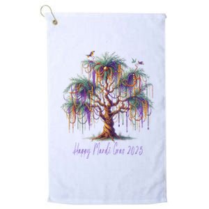 Mardi Gras Tree Beads New Orleans 2025 Festival Bead Tree Platinum Collection Golf Towel