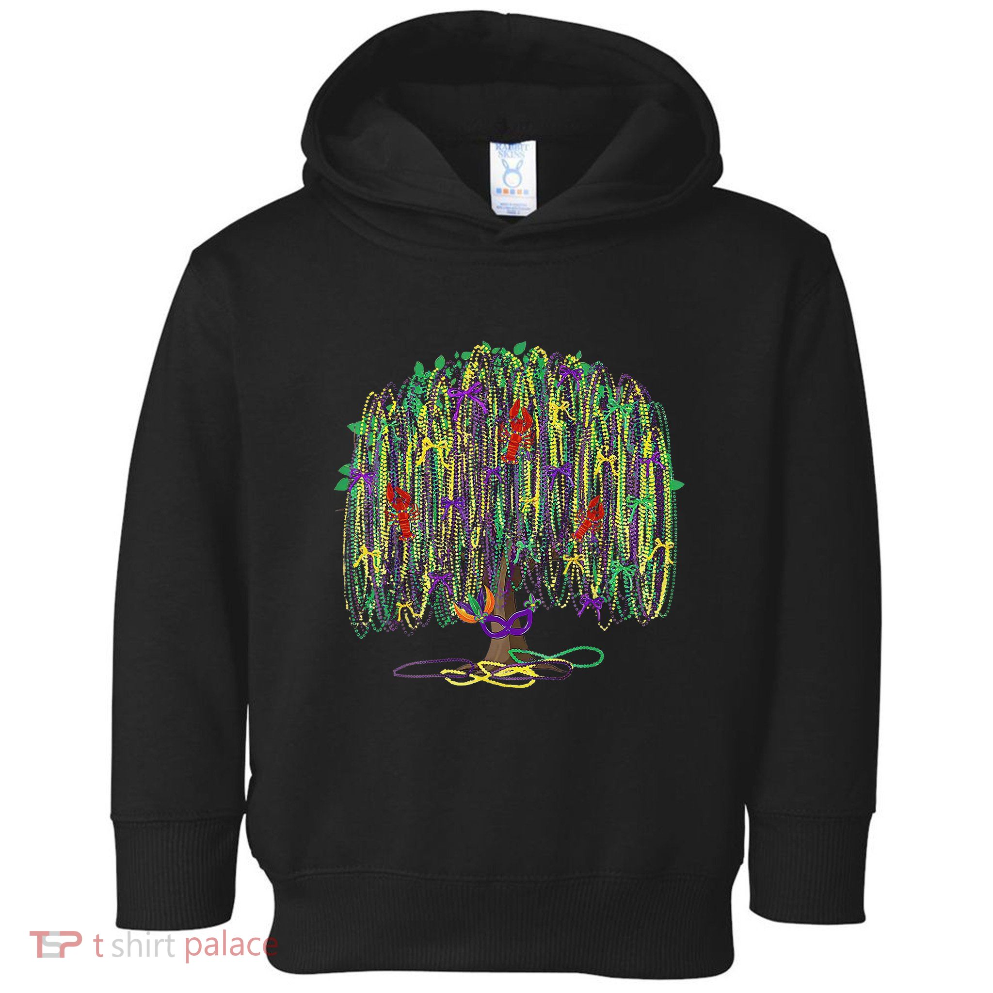 Mardi Gras Tree Beads New Orleans 2025 Festival Bead Tree Toddler Hoodie
