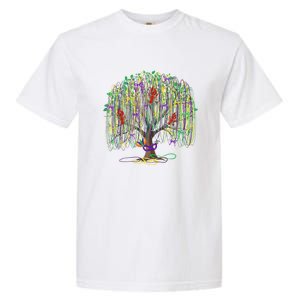 Mardi Gras Tree Beads New Orleans 2025 Festival Bead Tree Garment-Dyed Heavyweight T-Shirt